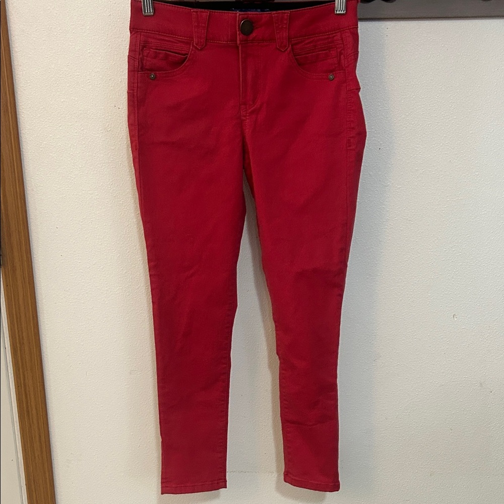 Democracy Women's Absolution Vibrant Red Ankle Jeans size 2P